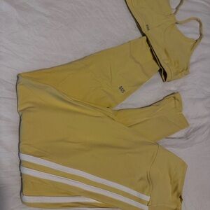 Yellow Sports Bra and Leggings Set